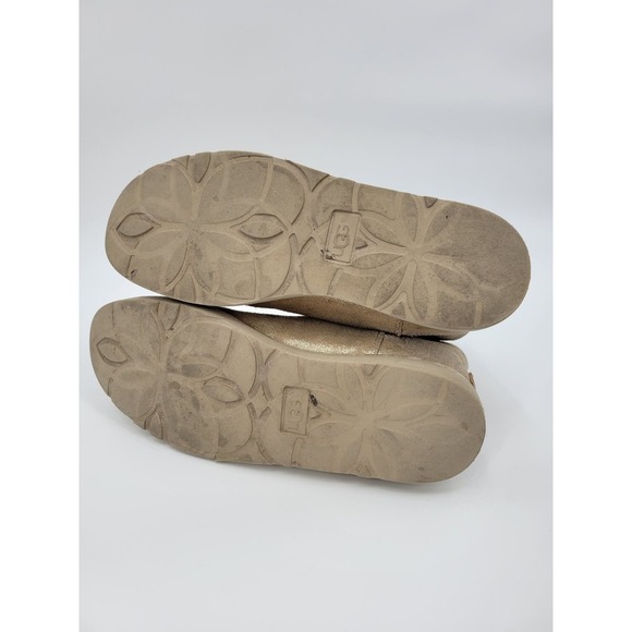 Uggs Abree Mini Stardust Gold Short Ankle Boots Fur Shiny - Picture 9 of 12